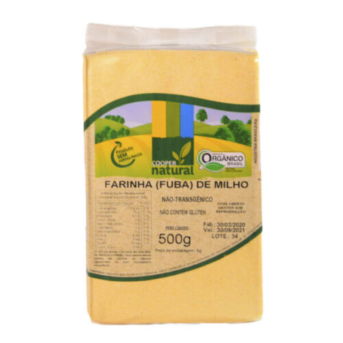 FARINHA DE MILHO AMARELA (FUBÁ) SEM GLÚTEN ORGÂNICA - PRONTA ENTREGA