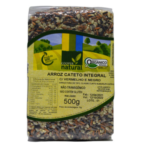 ARROZ CATETO INTEGRAL COM VERMELHO E NEGRO ORGÂNICO