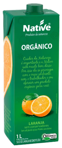 SUCO DE LARANJA ORGÂNICO NATIVE 1L