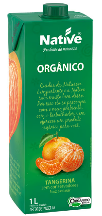 SUCO DE TANGERINA ORGÂNICO NATIVE 1L